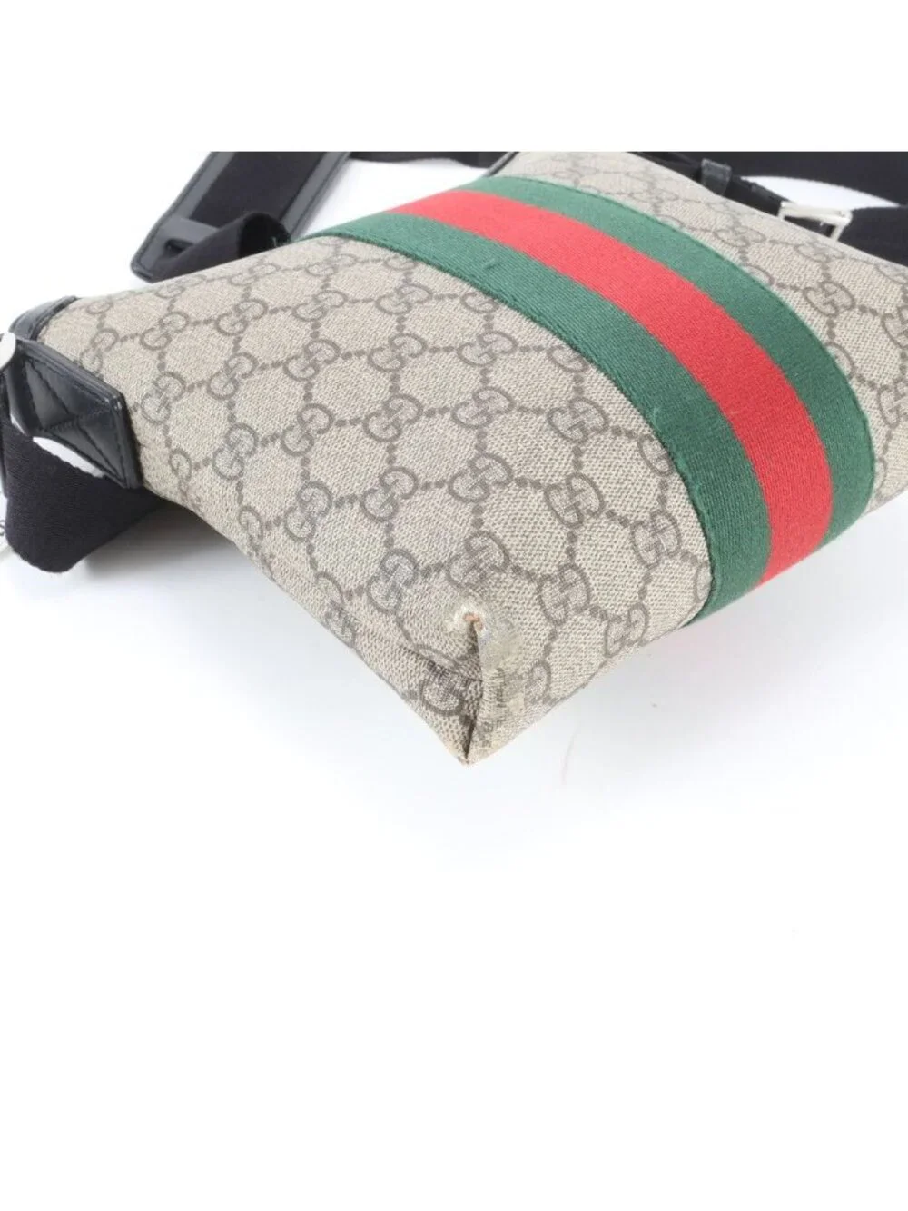 ★SOLD★ Gucci GG Supreme Sherry Line Leather Shoulder Bag Crossbody Messenger - Picture 9 of 11